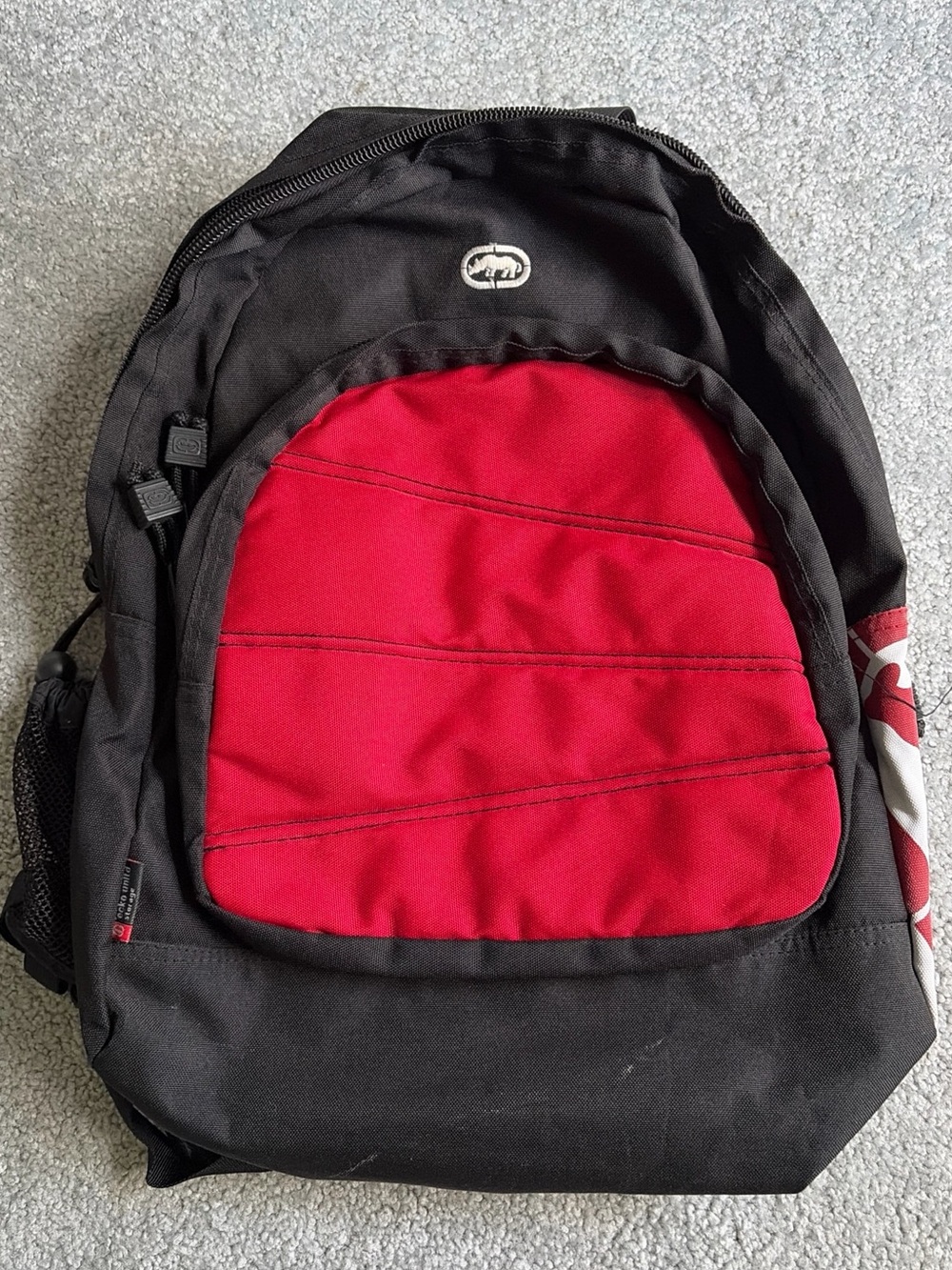 Vintage Y2K Ecko Unltd Backpack 2 Straps  Red Black 2000’s Skater Streetwear